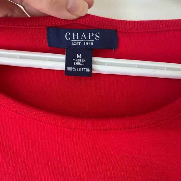 Short sleeve striped red buttons business casual size medium - Picture 3 of 9